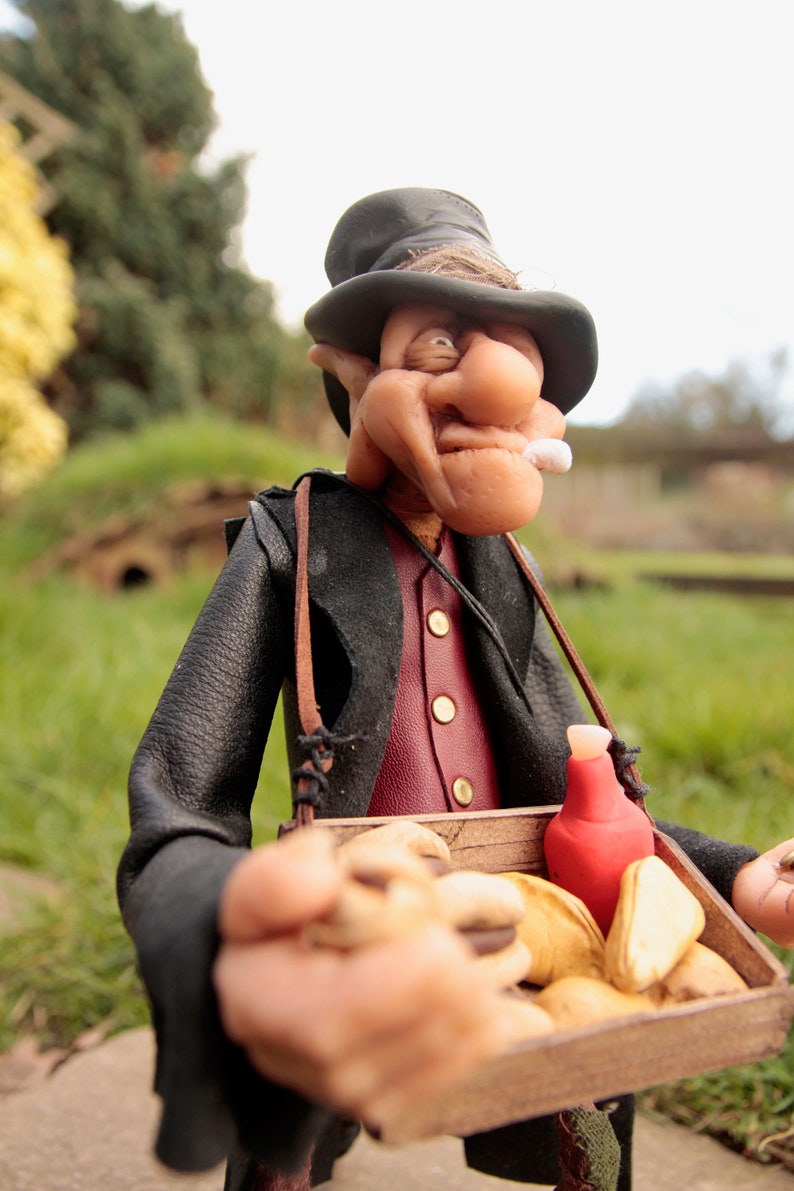 OOAK steampunk Fullup the Pie seller victorian collectible handmade character- fantasy