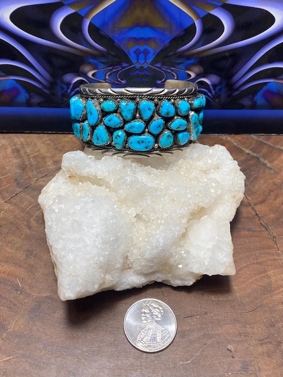 Native American turquoise cuff - image 5