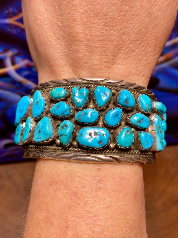 Native American turquoise cuff - image 1