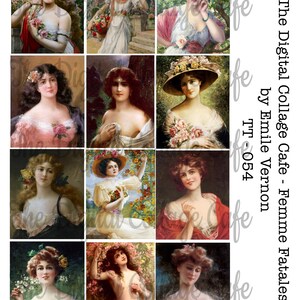 Femme Fatales by Emile Vernon Collage - TT - 054 - Instant  Download