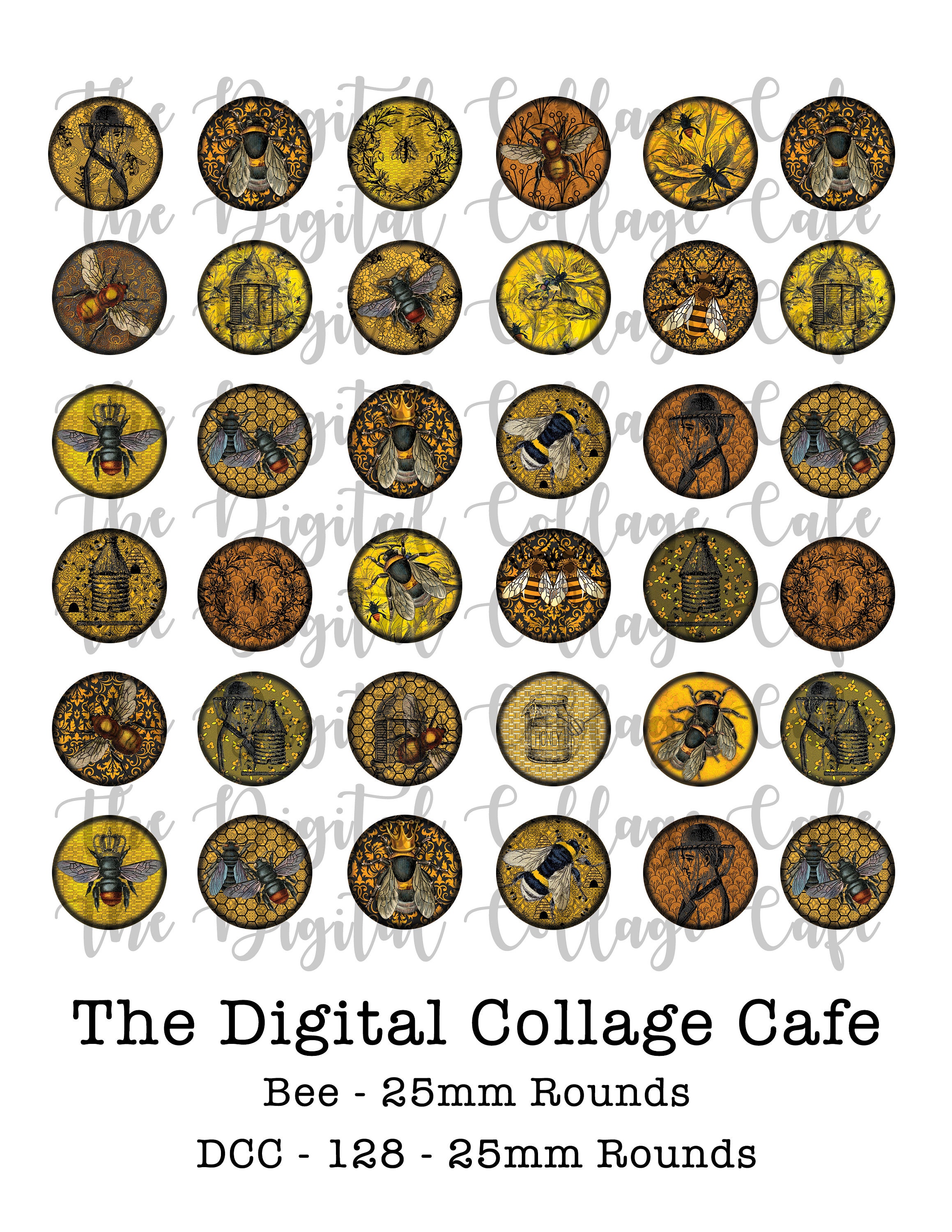 Bee Digital Collage Sheet, Apiary Collage, Bee Keeper Collage - DCC128 ...