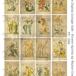 Flower Spirits by Walter Crane - TT - 052 - Instant  Download