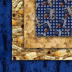 Lawyer Seamless Digital Paper Pack, Law Seamless Pattern, Legal Digital