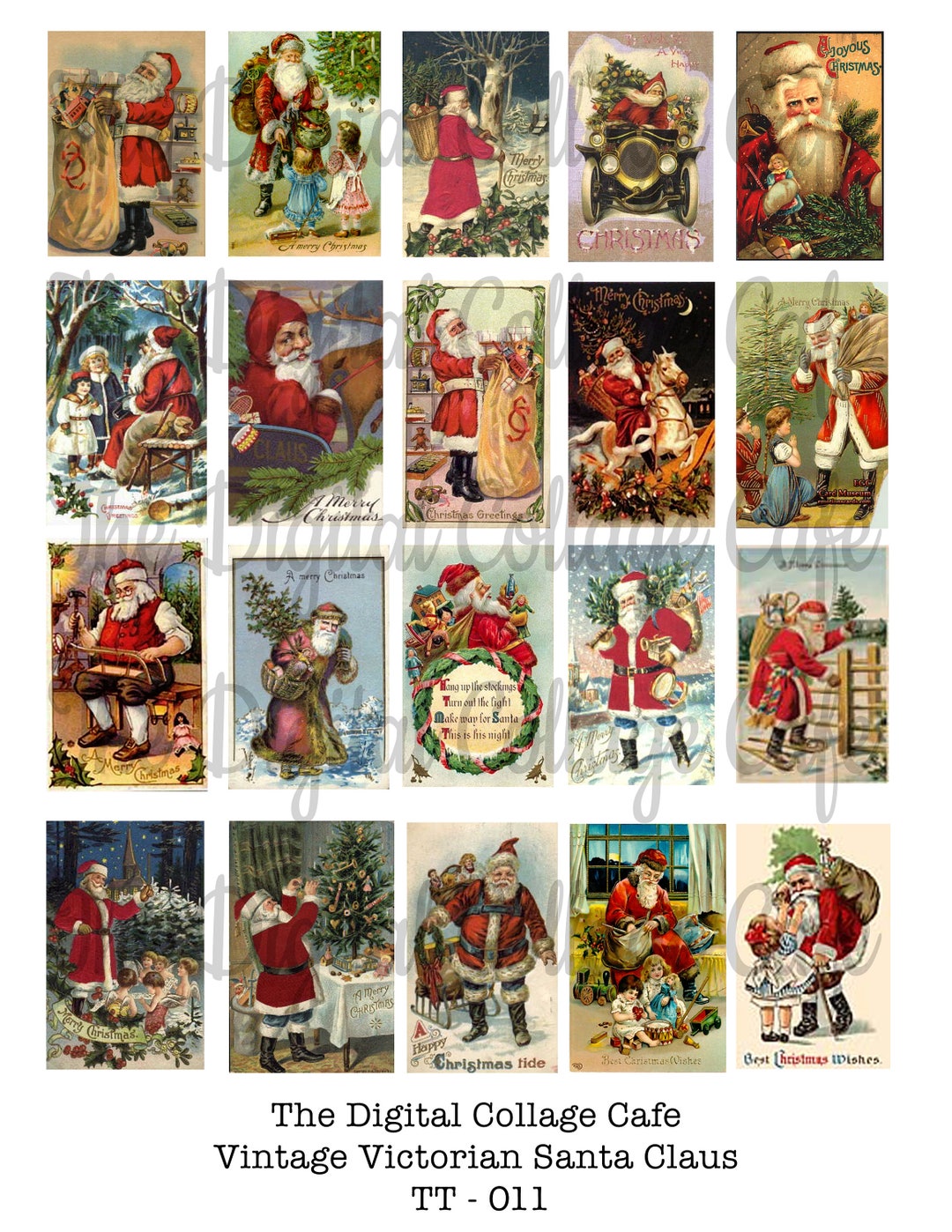 Vintage Victorian Santa Claus Digital Collage Sheet - TT - 011 ...