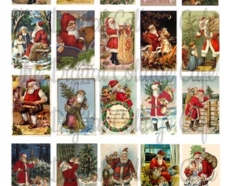 Vintage Victorian Santa Claus Digital Collage Sheet - TT - 011 - Instant  Download