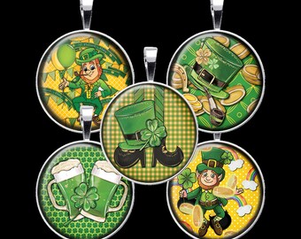 St. Patricks Tag digitale Collage Blatt, irische digitale Collage Blatt - DCC115 - 18mm, 20mm, 25mm und 30mm Runden/Kreise - Instant Download