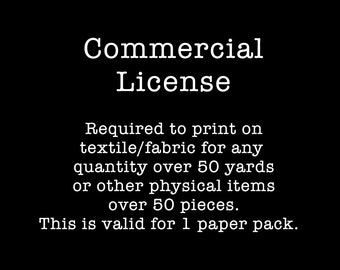 Commercial License for Fabric Printing, Textile Printing and Product Production