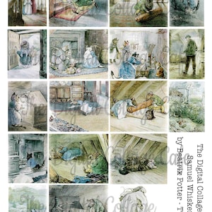 Samuel Whiskers - von Beatrix Potter - digitale Collage Blatt - TT - 109 - Instant Download