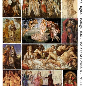 The Art of Botticelli Digital Collage Sheet - TT - 037 - Instant  Download
