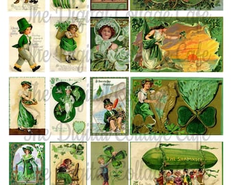 Vintage St. Patrick's Day I Digital Collage Sheet - TT - 030 - Instant  Download