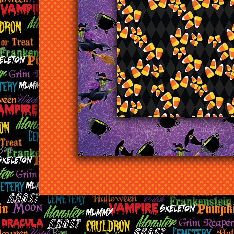 Halloween Seamless Digital Paper Pack Pumpkin Paper Pack | Etsy