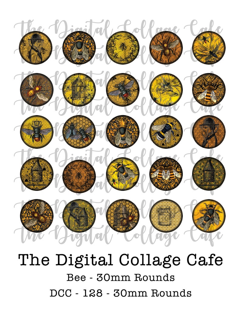 Bee Digital Collage Sheet, Apiary Collage, Bee Keeper Collage - DCC128 ...