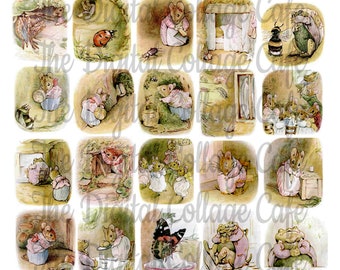 Mrs. Tittlemouse - Beatrix Potter - Digital Collage Sheet - TT - 084 - Instant Download