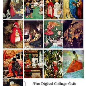 Fairy Tale Illustrations by Jesse Wilcox Smith Collage - TT - 055 - Instant  Download