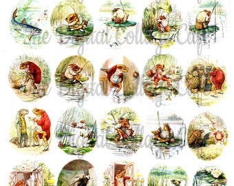 Jeremy Fisher - Beatrix Potter - Digital Collage Sheet - TT - 088 - Instant  Download