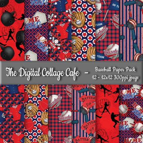 Papercraft Craft Supplies & Tools Commercial Use Instant Download Red and Black 46 Pro Football