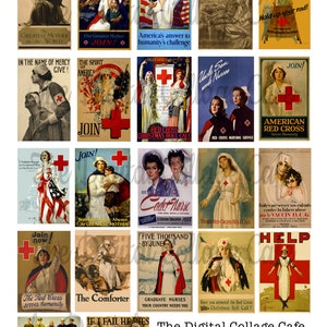 Vintage Nursing Posters Digital Collage Sheet - TT - 032 - Instant  Download
