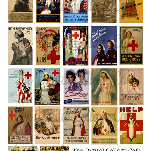 Vintage Nursing Posters Digital Collage Sheet TT 032 - Etsy