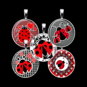 Ladybug Digital Collage Sheet DCC016 - Insect Digital Collage Sheet,  18mm, 20mm, 25mm and 30mm Rounds - Instant  Download