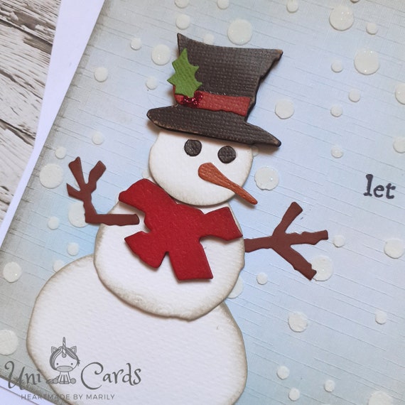 Handmade Christmas Card - Snowmen Handmade Christmas Card - Snowmen