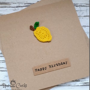 Lemon Crochet Birthday Card