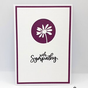 Carte de sympathie faite à la main, Condoléances