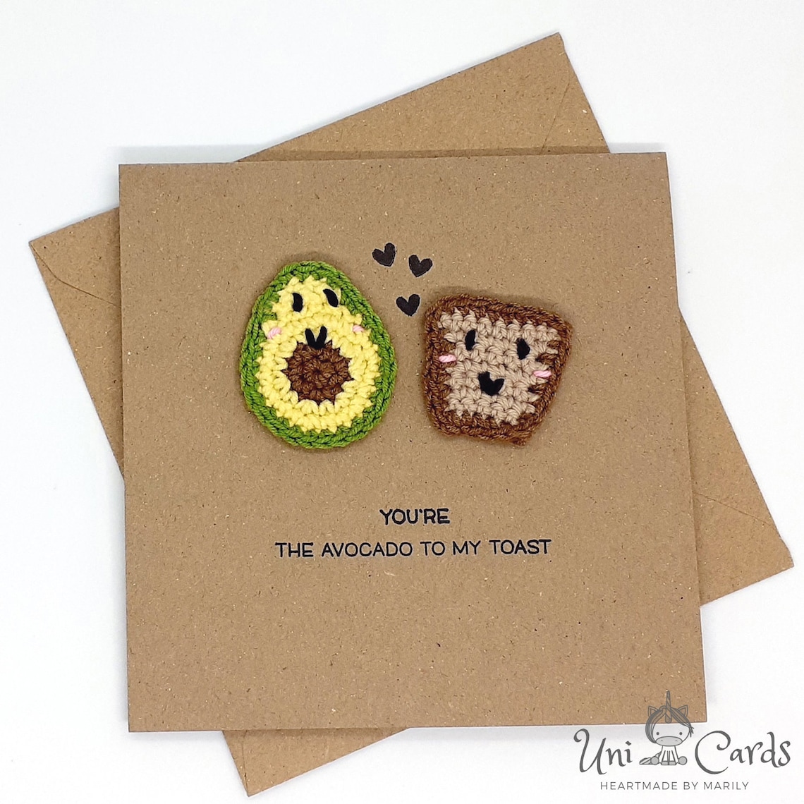Old English Co. Hochzeitstagskarte 'Avocado To My Toast' - Lustige Jubiläumskarte Für Paare (15x15 Cm, Blanko Innen) - Geschenk Für Ehemann, Ehefrau, Partner