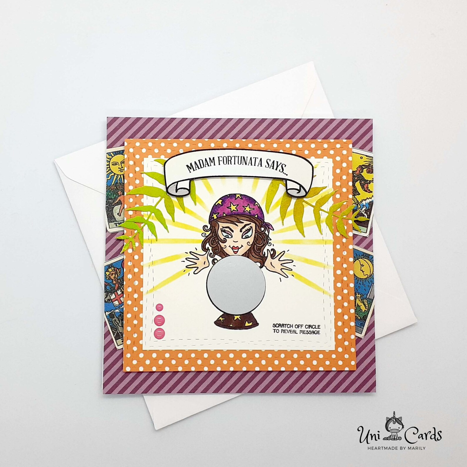 Fortune Teller Scratch off Birthday Card Etsy