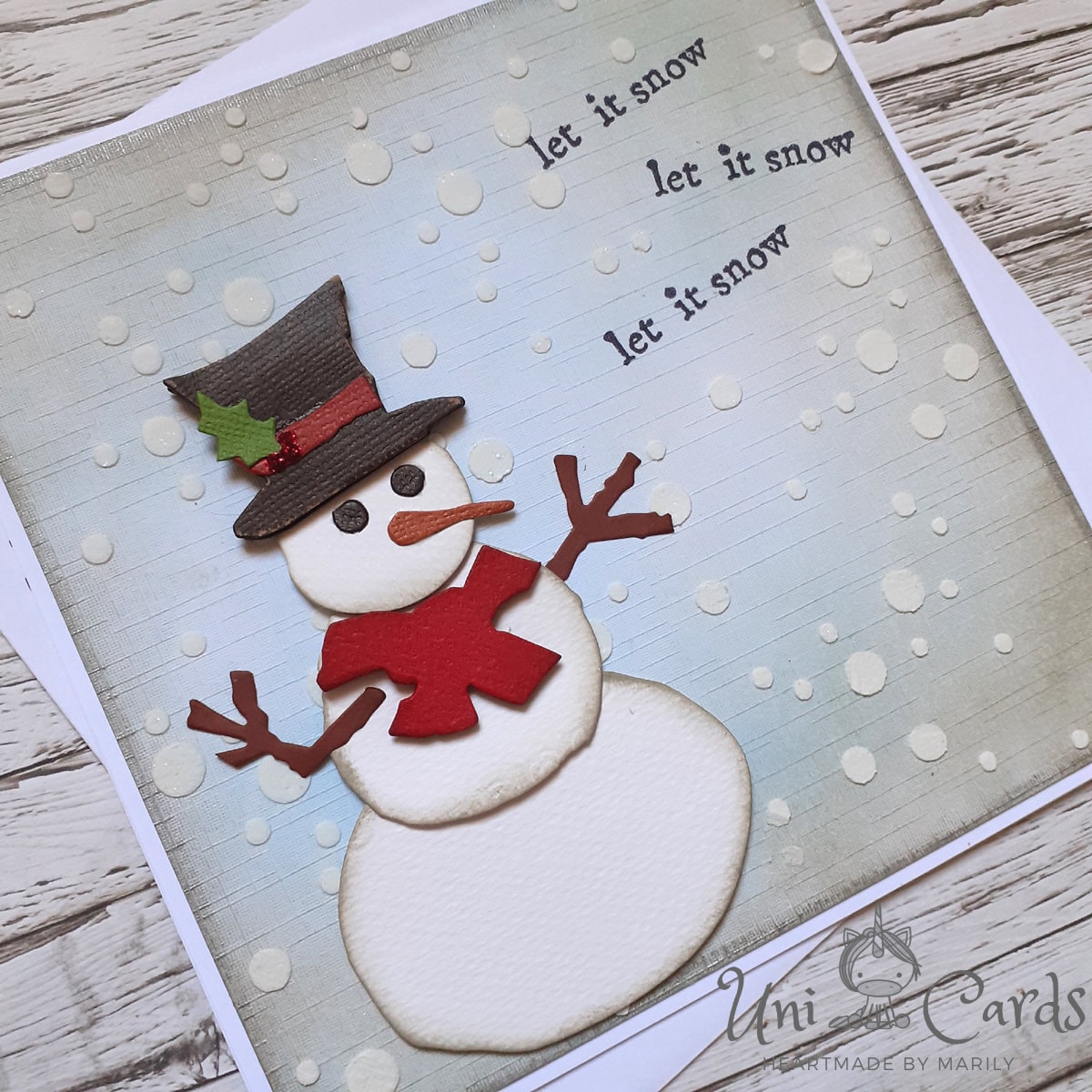 Handmade Christmas Card - Snowmen Handmade Christmas Card - Snowmen