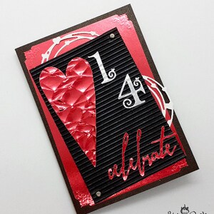 Carte masculine Saint-Valentin coeur rouge