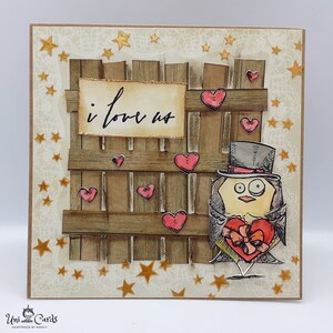 Tarjeta romántica de pájaro divertido, aniversario, tarjeta de San Valentín
