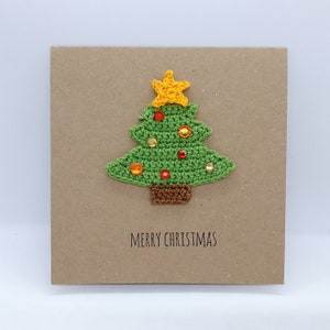 Crochet Christmas Tree Greeting Card