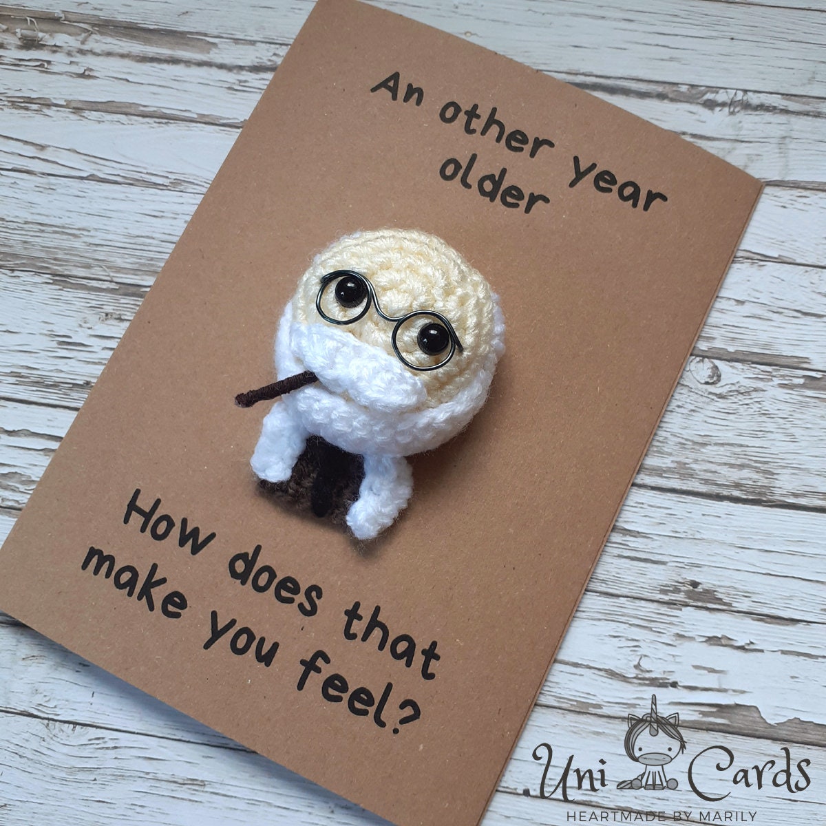 Sigmund Freud Crochet Greeting Card, Humorous Birthday Card - Etsy