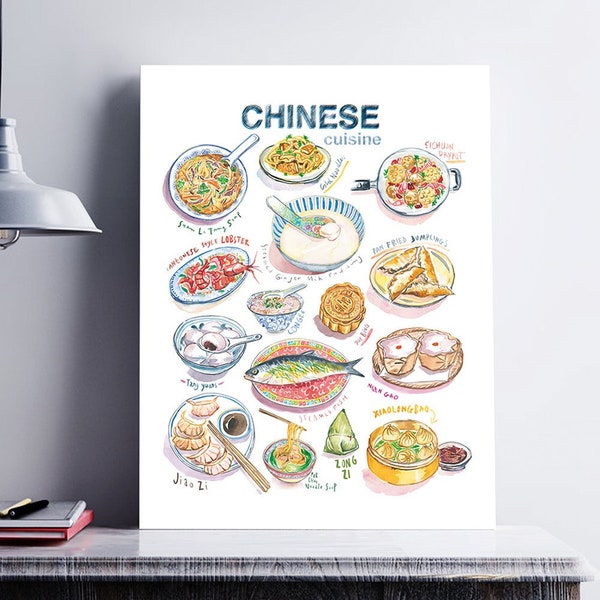 Chinese Food Chart Etsy Chinese Food Chart Etsy