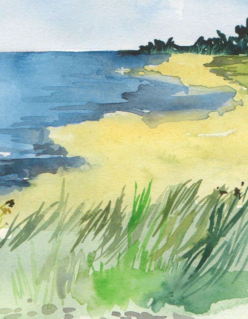 Seascape Watercolor Clip Art, Printable Seascape Paintings, 3 Seascapes ...
