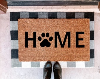 Home Paw Print Doormat | Dog Doormat | Paw Print Doormat | Dog Lover Doormat | Cute Doormats | Pet Doormat | Welcome Doormat | Welcome Mat