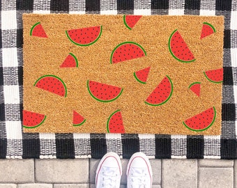 Watermelon Doormat | Watermelon Decor | Welcome Doormat | Cute Doormat | Housewarming Gift | Summer Doormat | Summer Decor | Spring Doormat