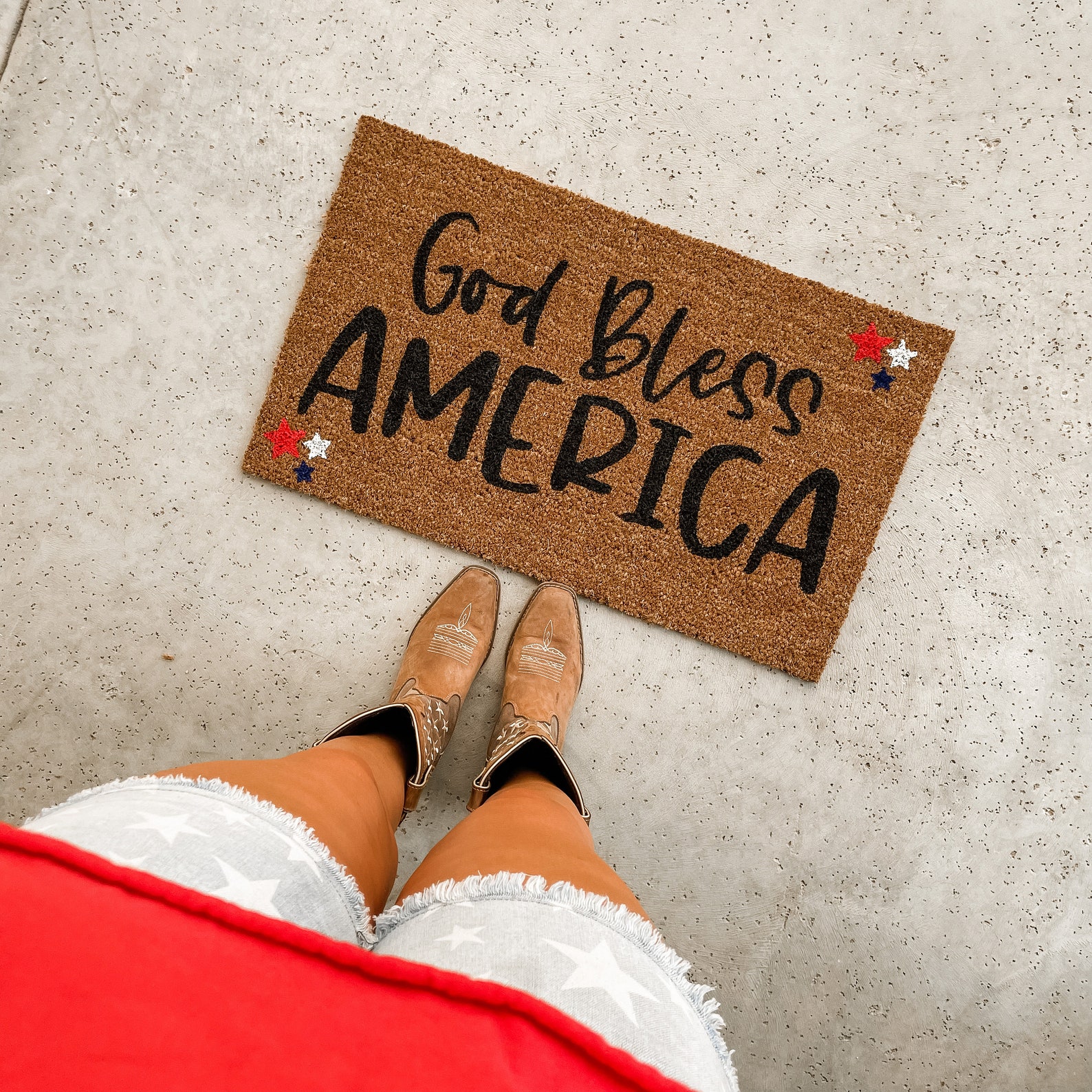 God Bless America Doormat America Doormat Merica Doormat Etsy