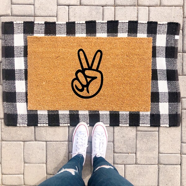 Peace Doormat Etsy
