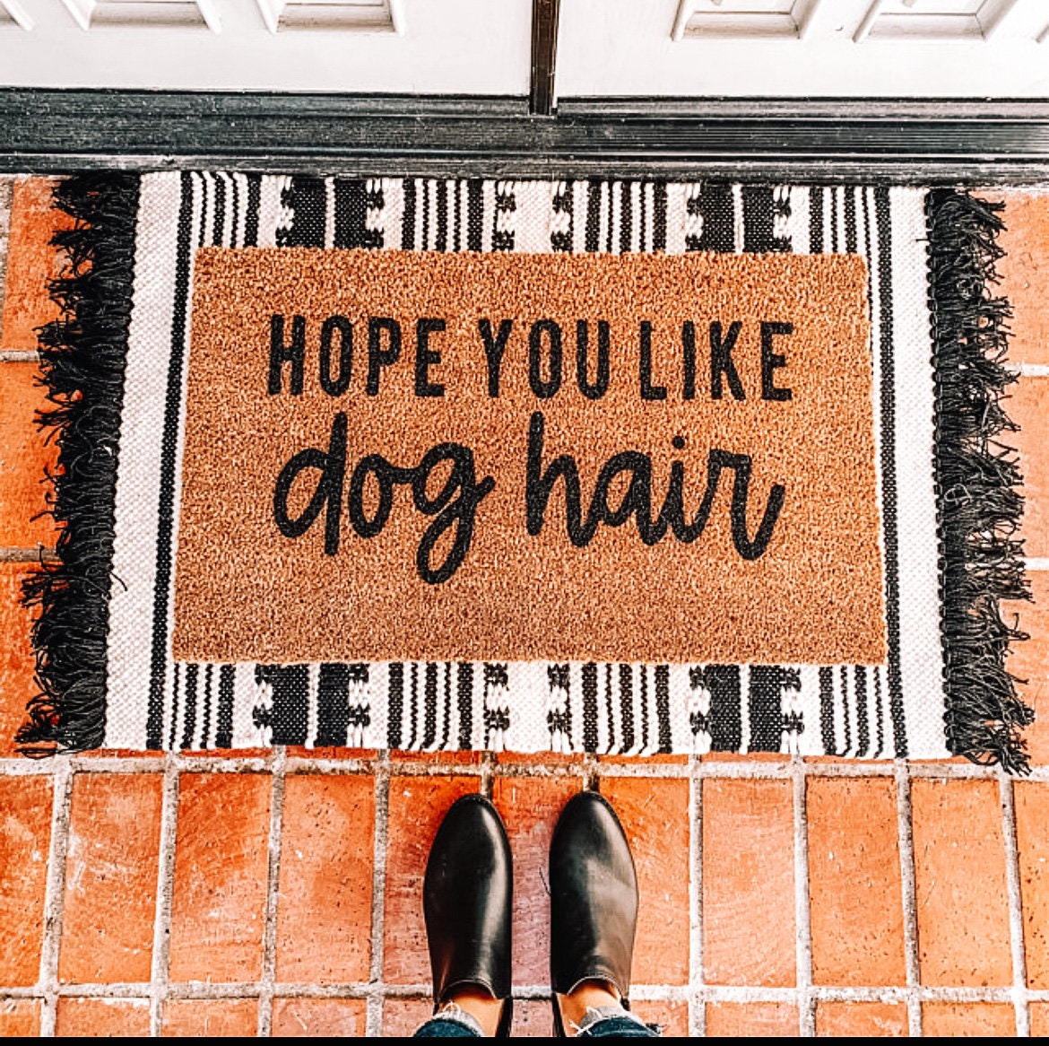 Hope You Like Dog Hair Doormat Dog Doormat Funny Door Mat Funny