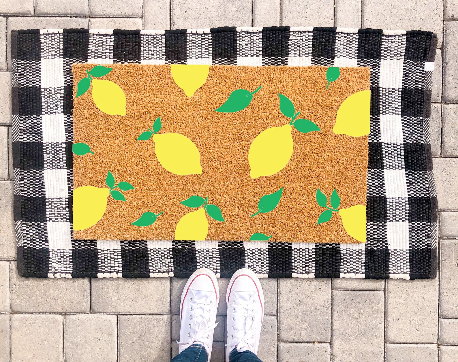 Lemon Doormat Summer Doormat Summer Decor Pattern Door Etsy