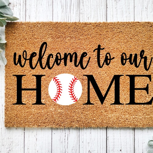 to Our Home Softball/baseball Door Mat. Great for Etsy