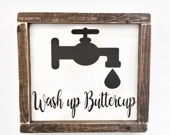 Wash Sign | Farmhouse Sign | Bathroom Decor | Bathroom Sign | Farmhouse Decor | Wood Sign | Framed Sign | Cottage Sign | Cottage Decor