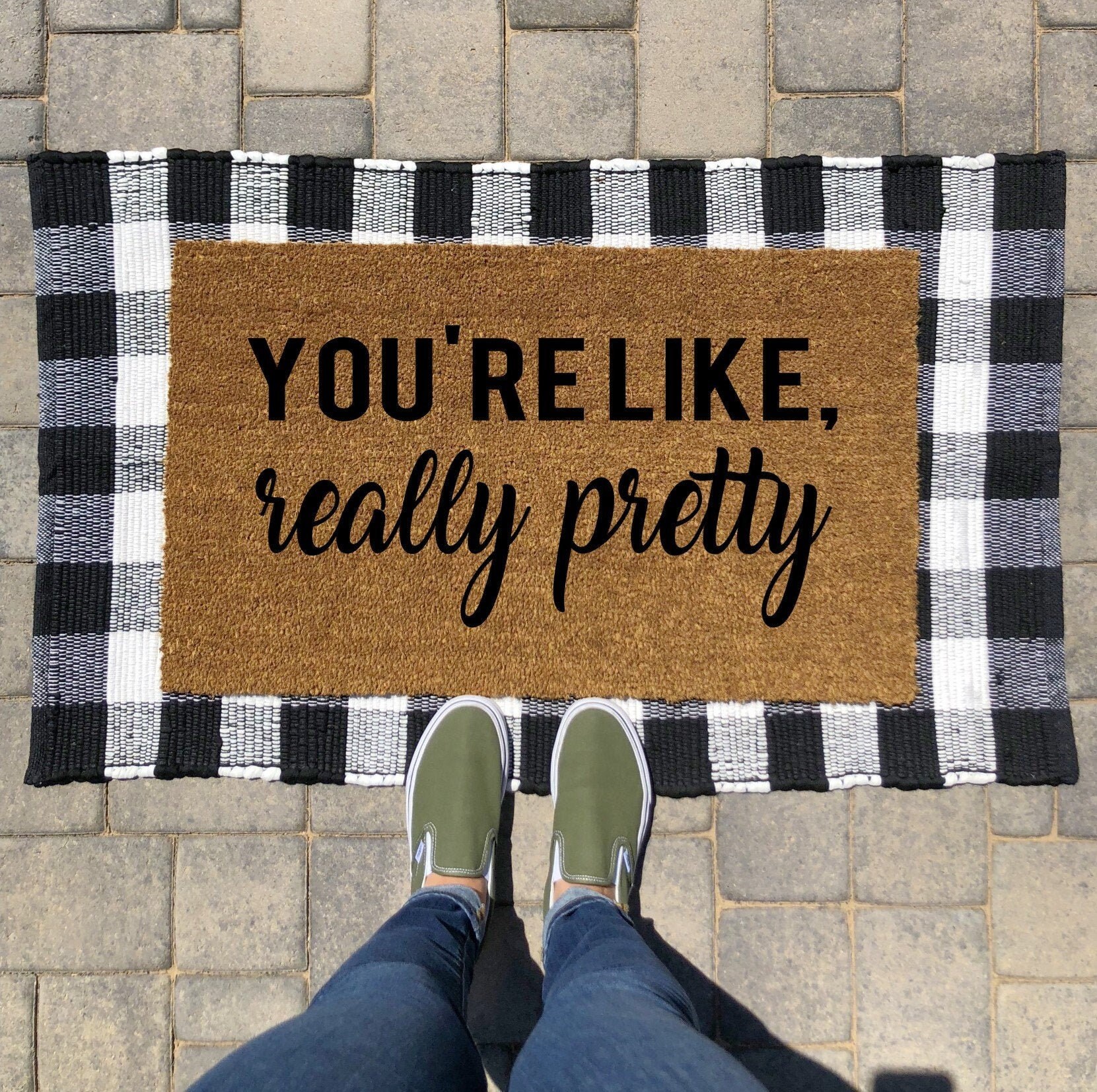 You're Like Really Pretty Doormat / Mean Girls Doormat / Etsy