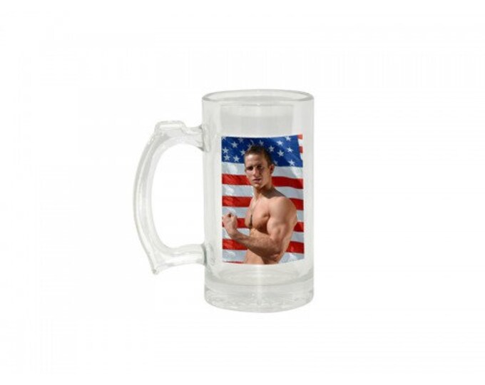 16oz Clear Glass Beer Mug
