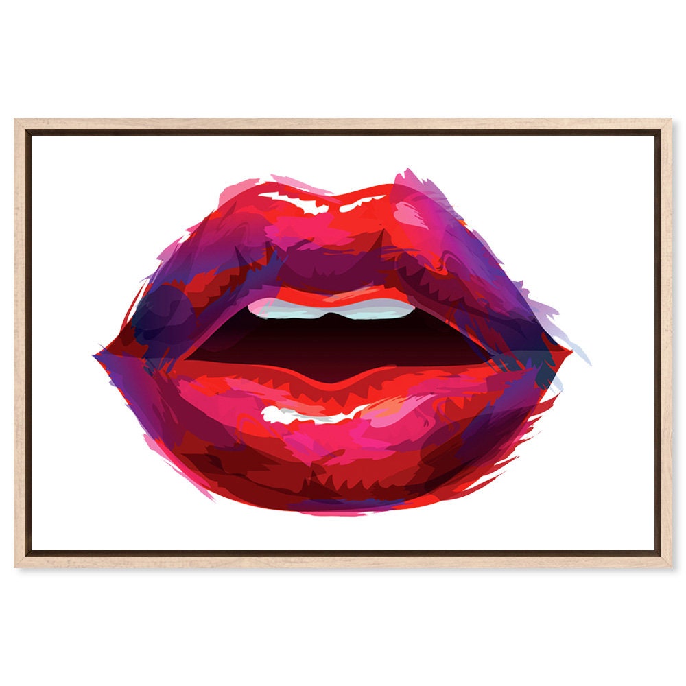 Luscious Lips, Canvas Art Print, Paper Print, Pop Art, Red Wall Decor