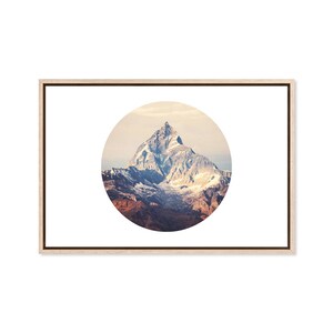 Himalaya Mountains Circle, Canvas Art Print, Mountains, Nature, Paper Print
