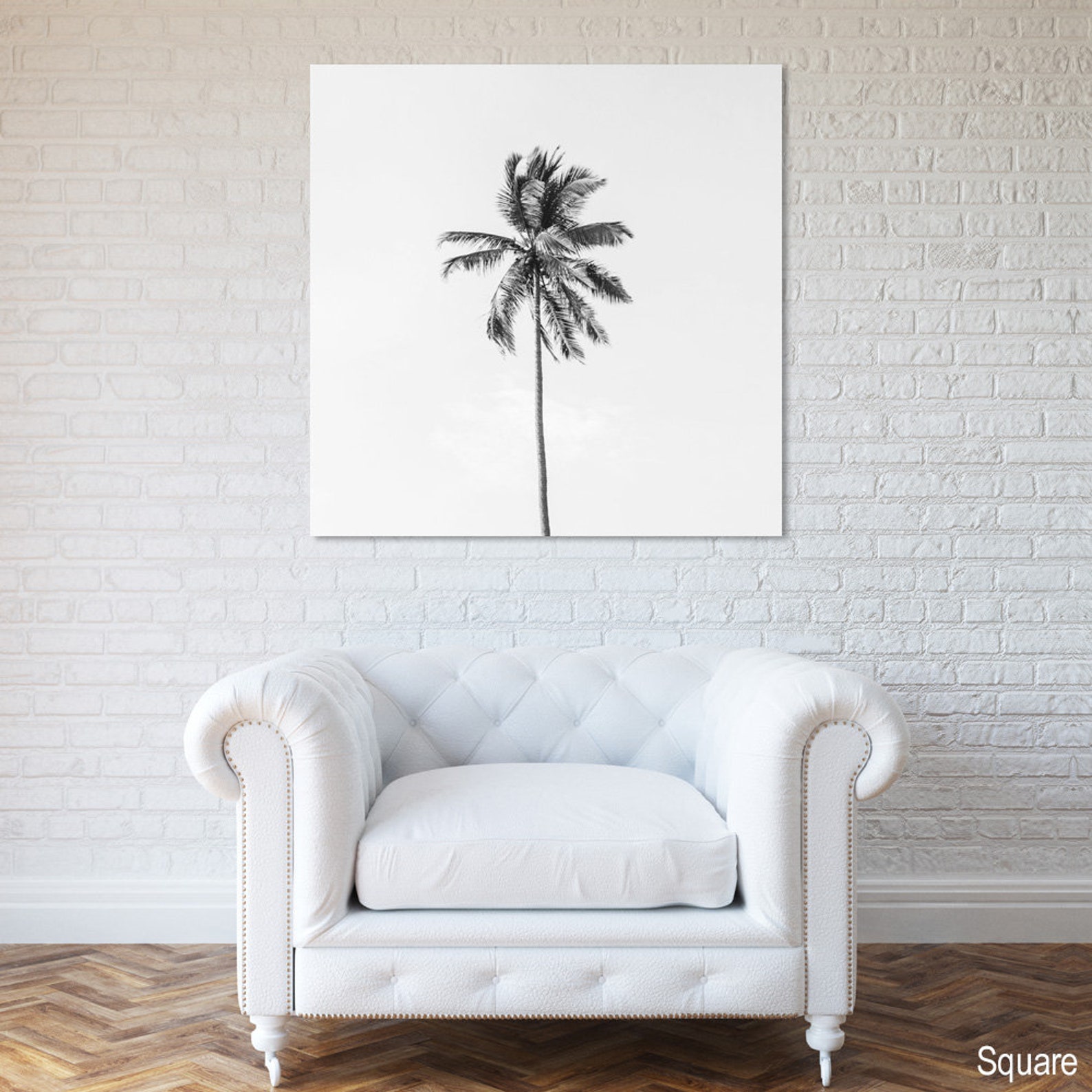Beach Palm Tree Canvas Art Print Tropical Art Wall Decor Etsy 日本