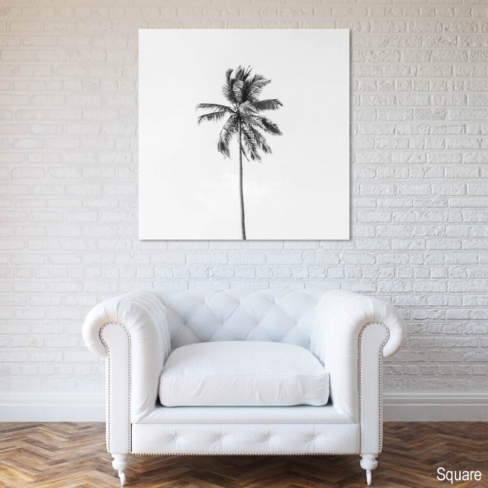 Beach Palm Tree Canvas Art Print Tropical Art Wall Decor Etsy 日本