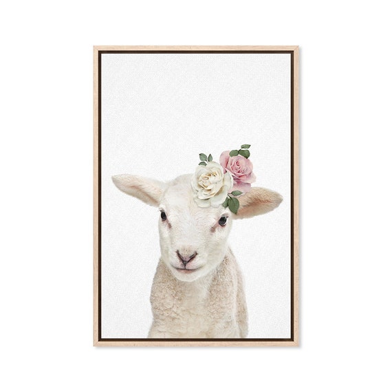 Vintage Lamb Canvas Art Print Paper Print Baby Animal Etsy
